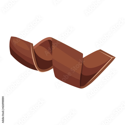 chocolate shavings. vector illustration on a white background.