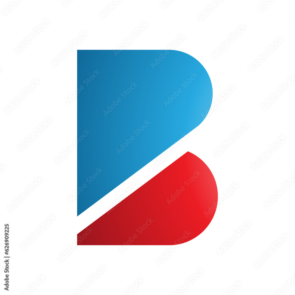 Blue and Red Bold Letter B Icon Blue and Red Bold Letter B Icon