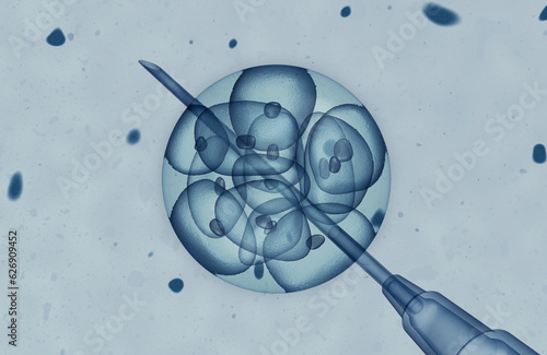 Embryo 3d render defocused (depth of field) photo