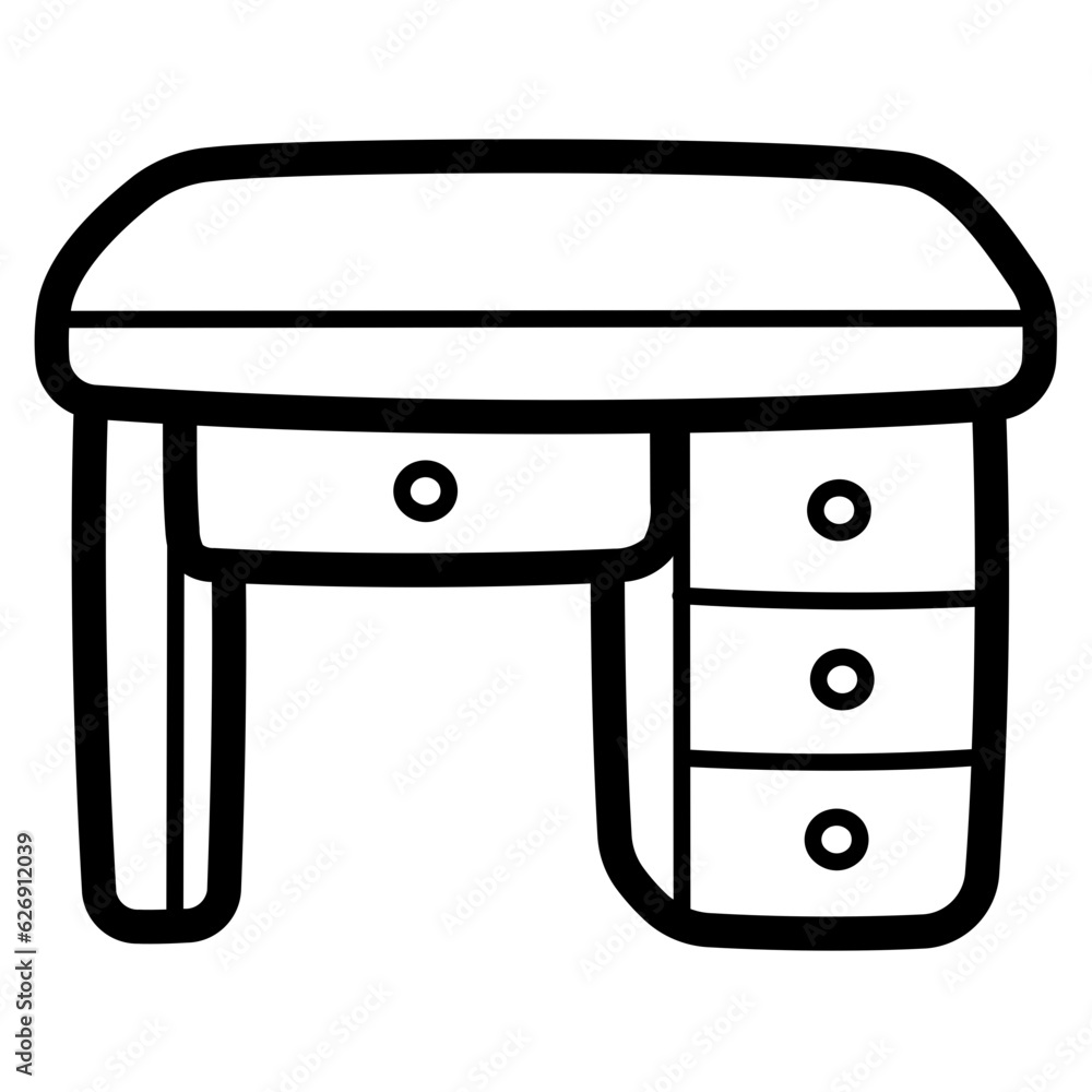 desk line icon style desk line icon style