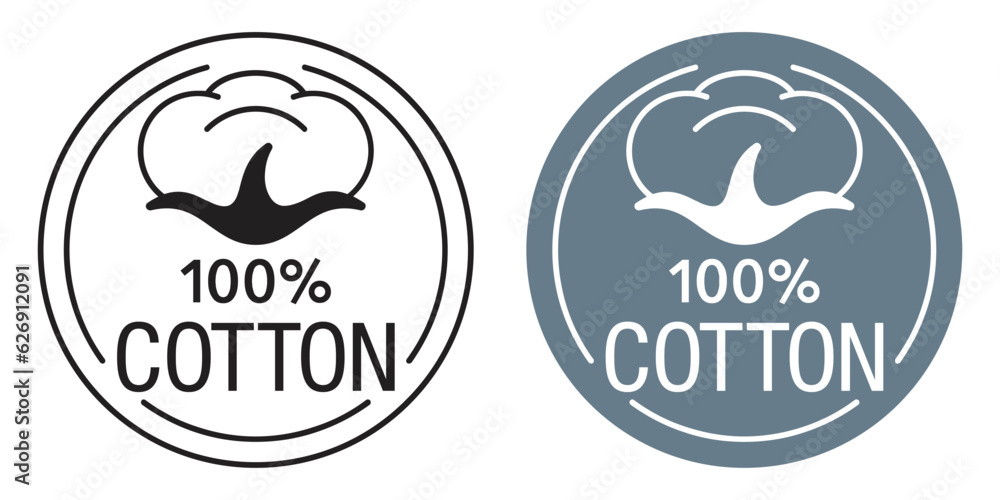 Hundred percent cotton flat circular badge Hundred percent cotton flat circular badge