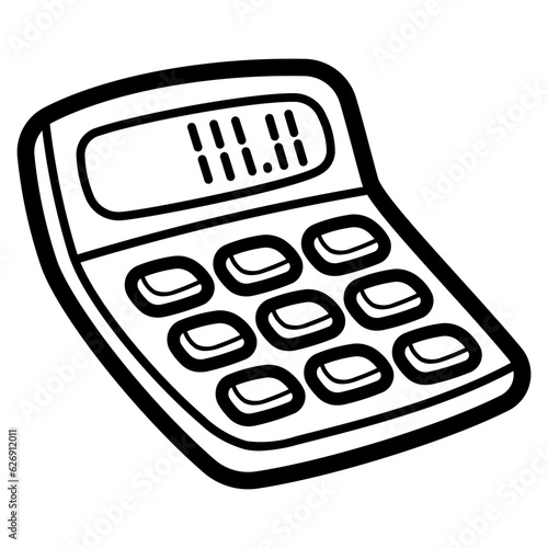 calculator line icon style