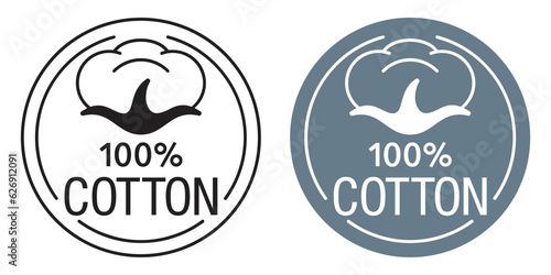 Hundred percent cotton flat circular badge 