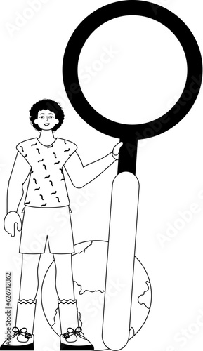 The derision is holding a coke up looking methamphetamine . datum search persecute . moonlight and washcloth analogue vogue. Trendy style, Vector Illustration