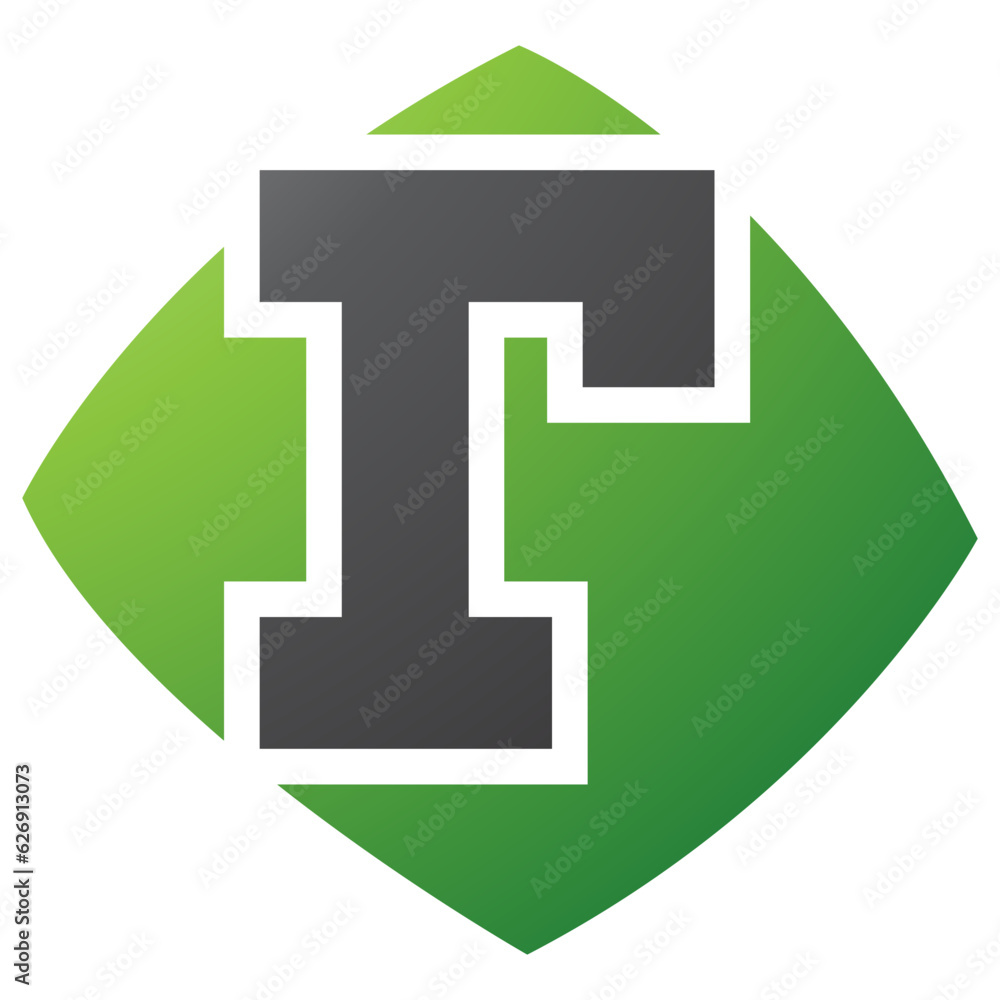 Green and Black Bulged Square Shaped Letter R Icon Green and Black Bulged Square Shaped Letter R Icon