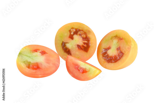 Cherry tomatoes stack isolated transparent png
