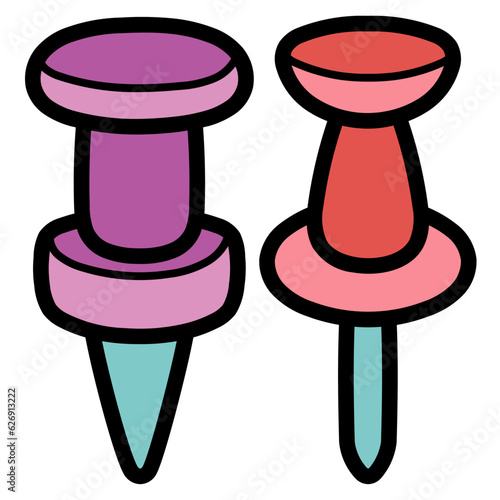 push pin filled outline icon style
