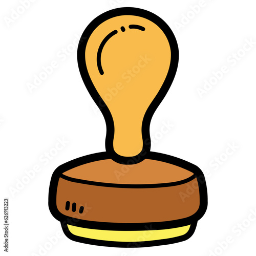 stamp filled outline icon style