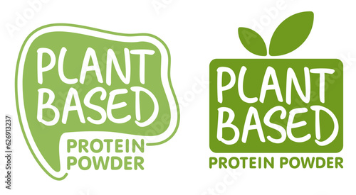 Plant-based Protein Powder - stamp food labeling