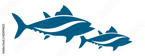 Tuna Fish freehand drawn playstyle vector illustration