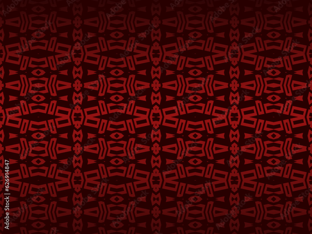 High contrast red and black glossy stripes background. Luxurious batik ornament. Abstract technology graphic banner design. Vector corporate background. High contrast red and black glossy stripes background. Luxurious batik ornament. Abstract technology graphic banner design. Vector corporate background.