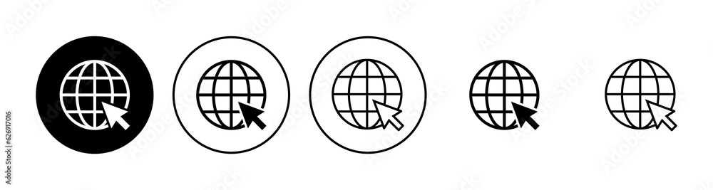 Web icon set. go to web icon. web click icon Web icon set. go to web icon. web click icon