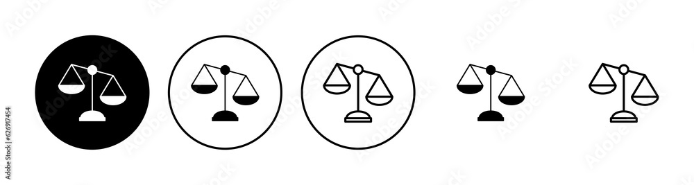 Scales icon set. Weight scale icon Scales icon set. Weight scale icon