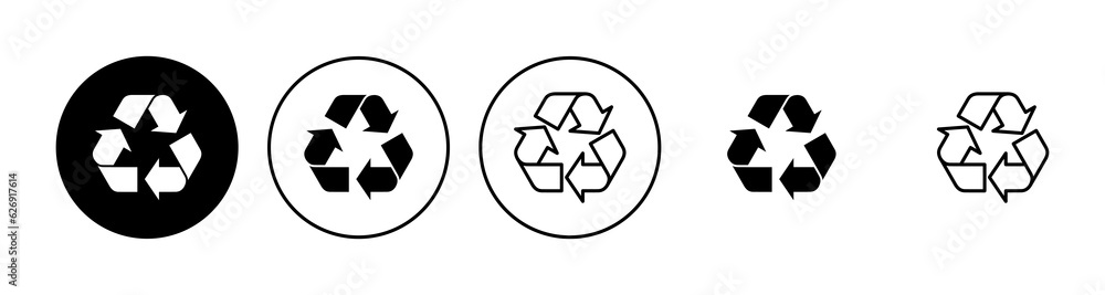Recycle icon set. Recycling vector icon. Recycle icon set. Recycling vector icon.