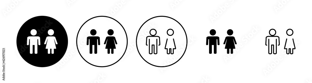 Man and woman icon set. male and female symbol Man and woman icon set. male and female symbol