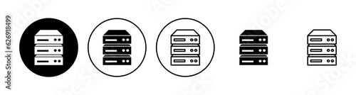 Database icon set. database vector icon