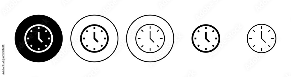 Clock icon set. Time icon vector. watch icon symbol Clock icon set. Time icon vector. watch icon symbol