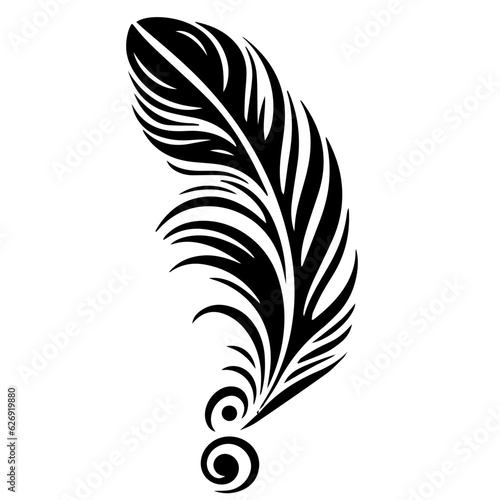 bird feather silhouette illustration 