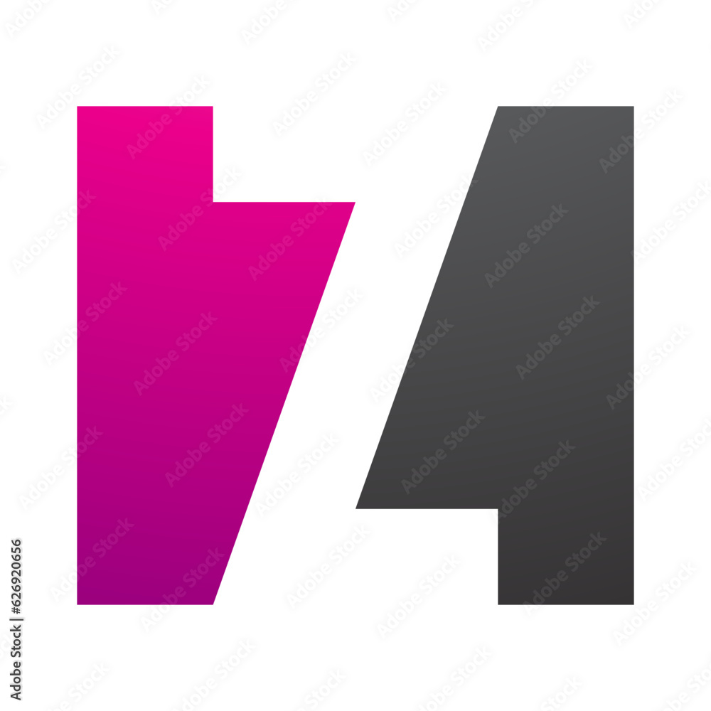 Magenta and Black Rectangle Shaped Letter Z Icon Magenta and Black Rectangle Shaped Letter Z Icon