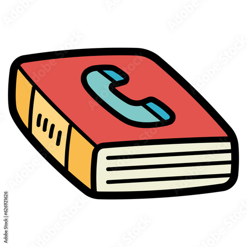 phonebook filled outline icon style
