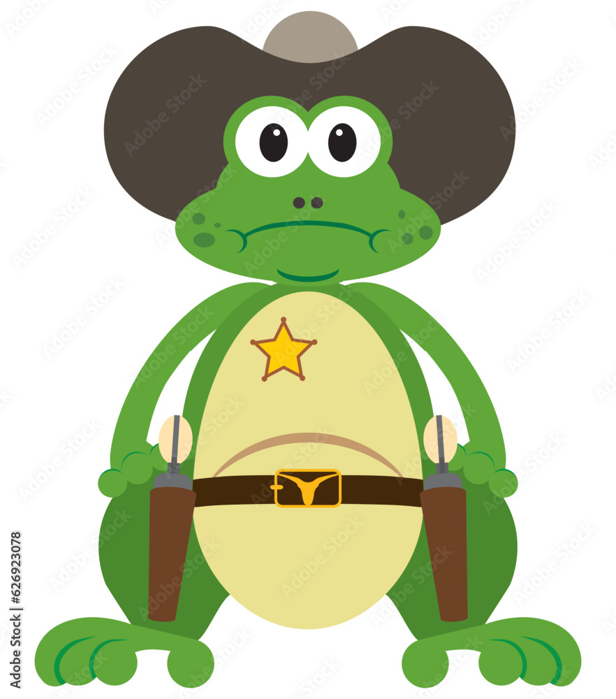 Obraz premium Frog Sheriff