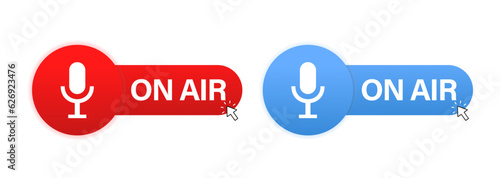 Billede på lærred On air button for banner