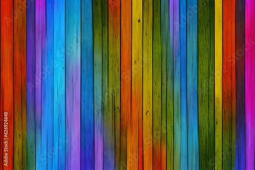 Colorful Wood Background, Rainbow Wood Background, Wood Background, AI Generative