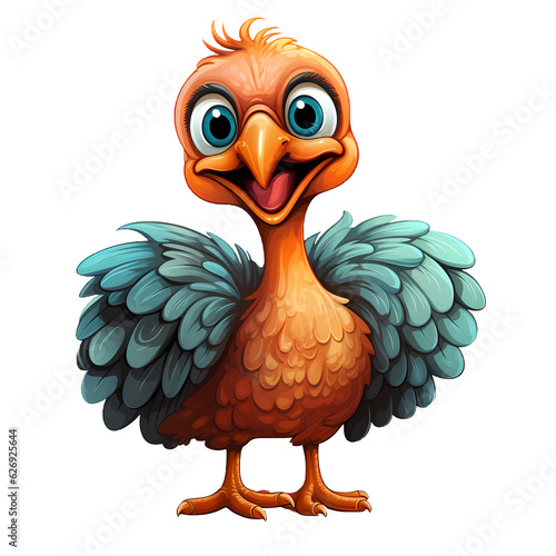 Cute Funny Turkey Clipart Illustration