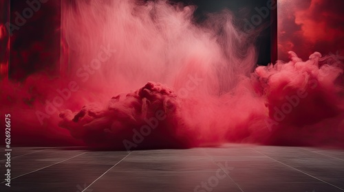 Red smoke abstract modern background presentation for product placement