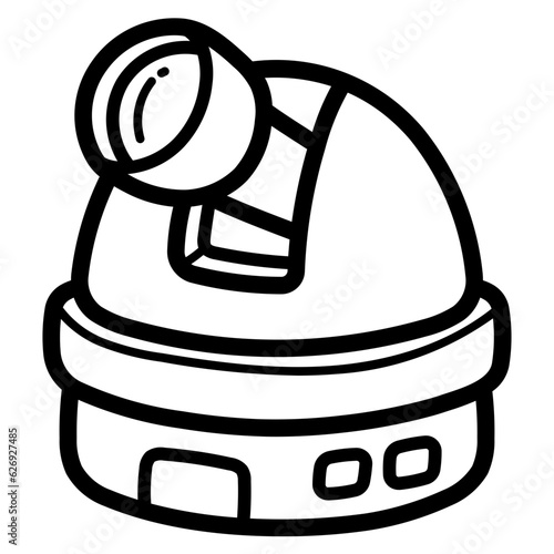 observatory line icon style