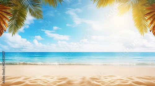beach with palm tree