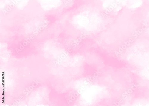 Pink pastel cloudy painting watercolor © waruntorn