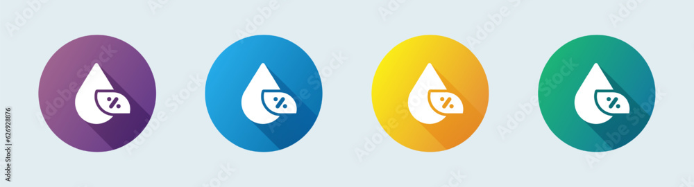 Humidity solid icon in flat design style. Water signs vector illustration. Humidity solid icon in flat design style. Water signs vector illustration.