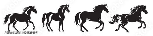 Horse vector silhouette illustration