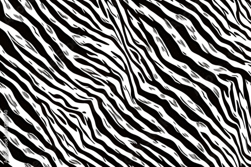 Obraz na płótnie Zebra Skin Background, Zebra Skin Texture, AI Generative