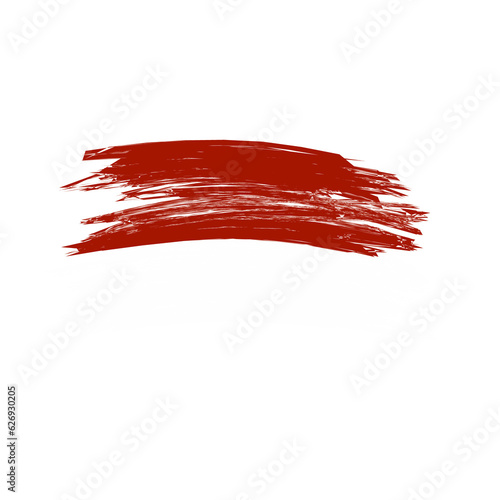 Red and white brush strokes