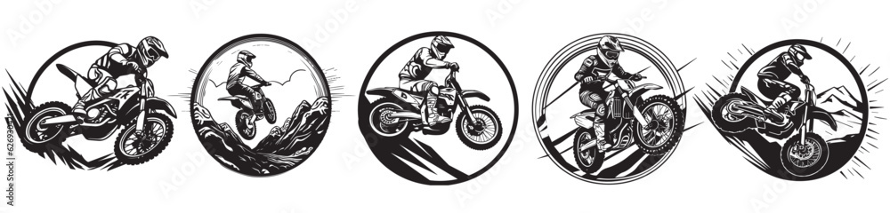 Motorcycle vector illustration silhouette laser cutting black and white shape