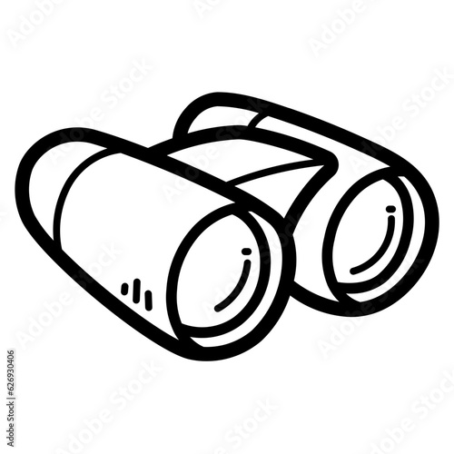 binoculars line icon style