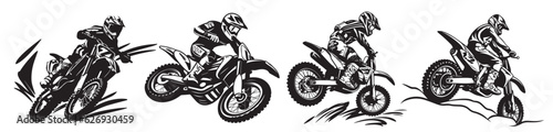 Motorcycle vector illustration silhouette laser cutting black and white shape