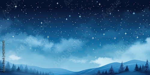 Sky over mountains nature background. Star amazing night sky landscape with beautiful mountain with stars view. Illustrations