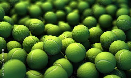 Tennis ball background. Sports wallpaper. For banner, book illustration. Created with generative AI tools © Lidok_L