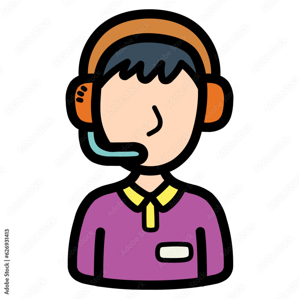 support filled outline icon style support filled outline icon style