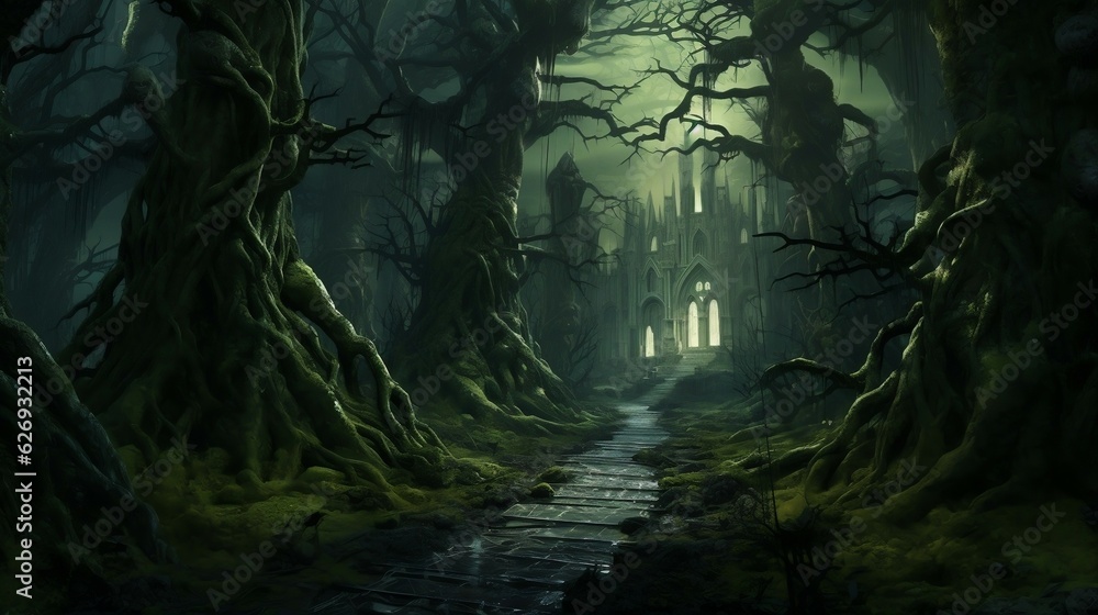 Obraz premium forest in the night