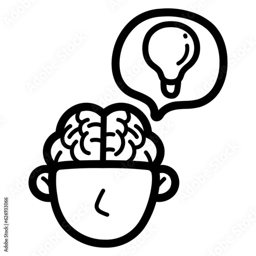 brainstorm line icon style