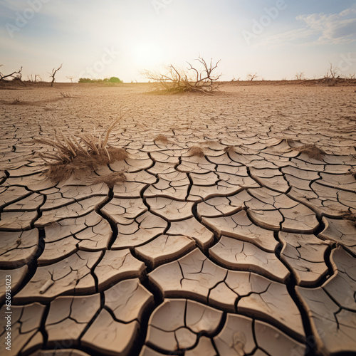 dry cracked earth