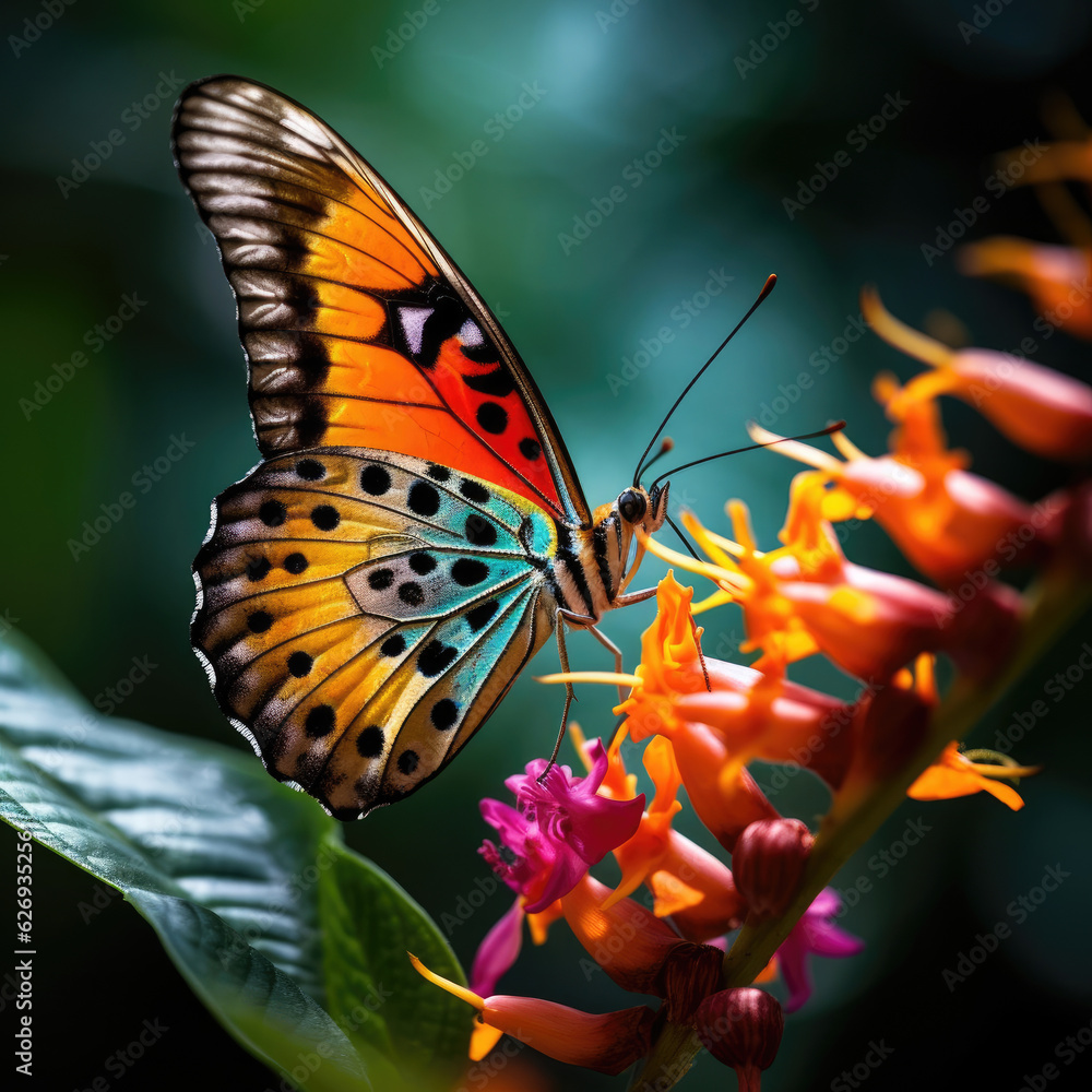 Obraz premium butterfly on flower