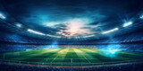 goal sport green stadium world soccer arena game football light. Generative AI.
