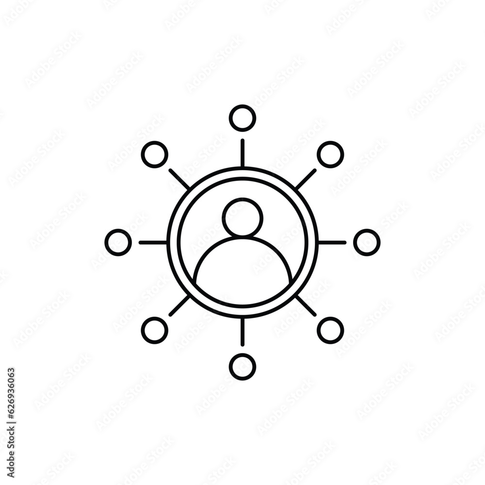 leader icon. outline icon