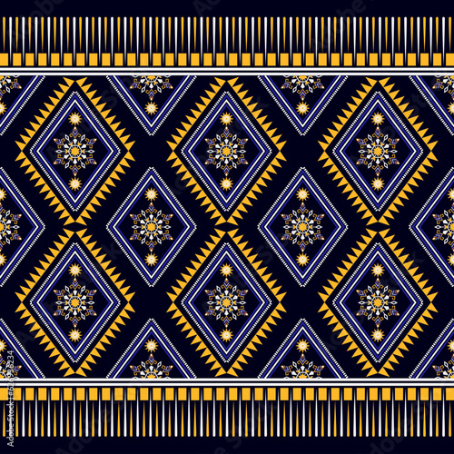 Geometric ethnic pattern seamless flower color. seamless pattern. Design for fabric,curtain,background,carpet,wallpaper,clothing,wrapping,Batik,mandalas,fabric,Vector illustration. pattern style.