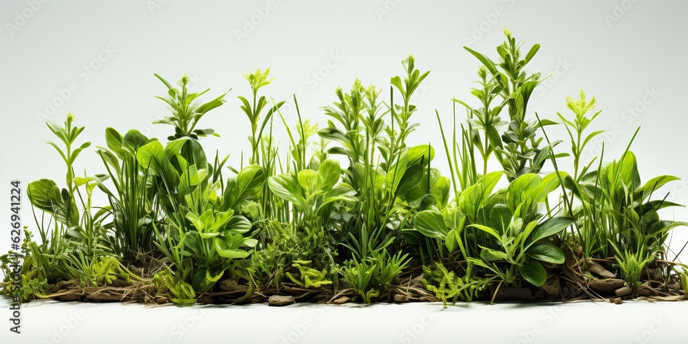 AI Generated. AI Generative. Nature outdoor wild green grass background. Plant field landscape side view botanical AI Generated. AI Generative. Nature outdoor wild green grass background. Plant field landscape side view botanical